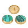 3 Pcs Trumpet Valve Cap Embedded Green Standard Metal Finger