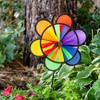 In the Breeze Rainbow Double Flower/Wheel Combo Spinner, 12"