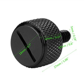 Aramox Black Aluminium Seat Bolt Tab Screw, Aluminum Motorcycle Seat Mount Bolt Mounting Screws Anodized Aluminum 4 Colors for 1996(black)