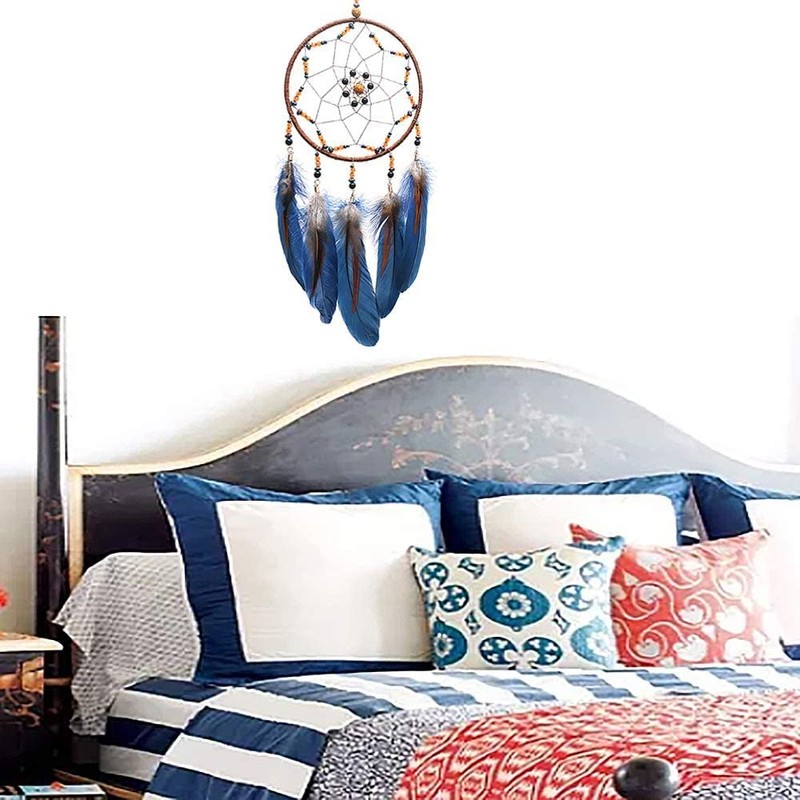 MOONFLY Dream Catcher Handmade Traditional Feather Dreamcatcher Hanging Home Wall