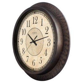 LaCrosse 404-2635 Analog Wall Clock, 14", Rustic Brown