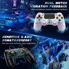 Glitfix 2pcs Wireless Controller für PS-4/Pro/Slim/PC, Game Controller mit Turbo/Zurück