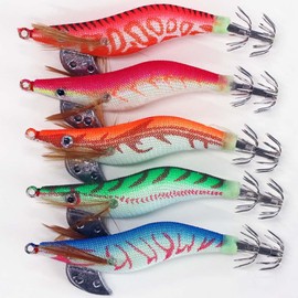 A20egi20h5C No. 2.0 Egi 5 Color Set of 5 Noctilucent Squid Fishing Eggs Bait Trees