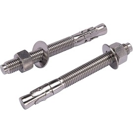 Levanco 1/2" X 3-3/4" Concrete Anchor, 304 Stainless Wedge Anchor with Excellent Anti-Rust Performance, 304(18-8) Stainless Steel Concrete Anchors and Screws Kit (5pcs)