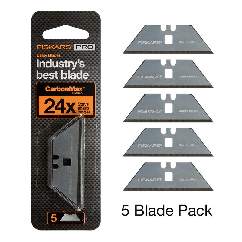 Fiskars Pro Replacement Blades, 5 Pack, Silver