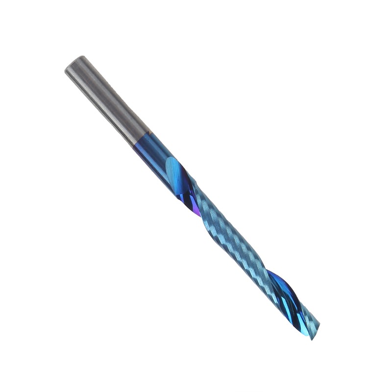Single Flute Cutter Tungsten Steel Spiral End Mill Straight Shank