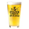 Its 5 O'Clock Everywhere Beer Glass For Men - Retirement
