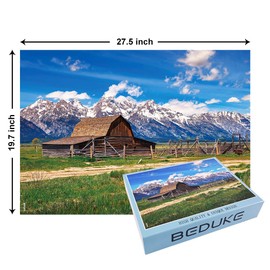 BEDUKE Jigsaw Puzzles for Adults 1000 Pieces Grand Teton National Park Precise Interlocking Thick Sturdy Cardboard Family Game 1000 Piece Puzzle Age 14+