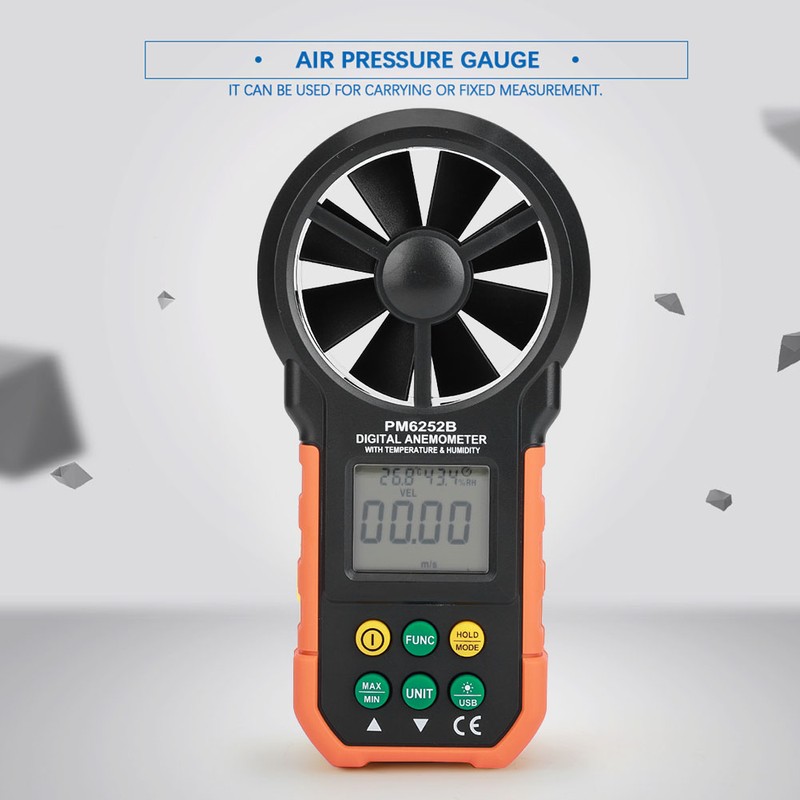 PEAKMETER PM6252B High Precision Handheld Digital Anemometer Wind Speed Meter