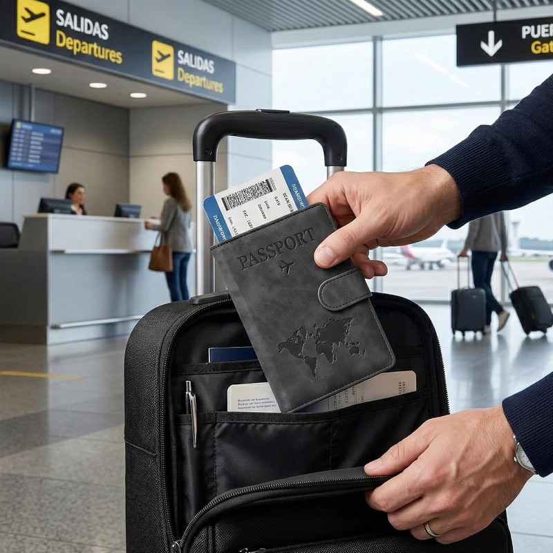 Timotech Porta Pasaporte y Visa con Protección RFID, Funda para