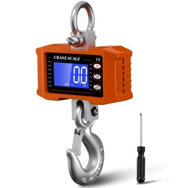 Digital Crane Scale 2200lb/1000Kg Digital Hanging Scale with LCD Screen, Crane Scale Industrial Heavy Duty with Unit Change, High Precision Crane Scale for Market, Farm, Construction, Factory