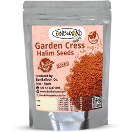 Natural Garden Cress Halim Herbal Dried Herb Egyptian Spices Herbs Spice Egypt Arabic Seasoning No Additives Non Gmo Kosher Halal (1 Pack = 35.28 oz / 1000 gm) حب الرشاد حلال