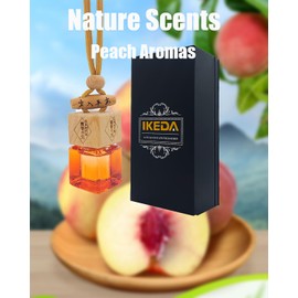 ikeda fragrance Car Air Freshener | Automotive Scents | 45-Days Long-Lasting Keep Fragrance | Automobile Hanging Diffuser Bottles | Remove Auto Odor Fresh Air for Men Home Deodorizer (Peach)