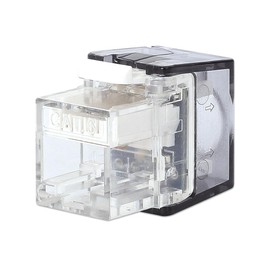Intellinet Toolless Cat6 Keystone Jack with LED –25 Pack - UL Listed – RJ45 Female Modular UTP Ethernet Jack Insert -25 Dust Covers and Cable Ties Included–Lifetime Mfg Warranty– Transparent-791267