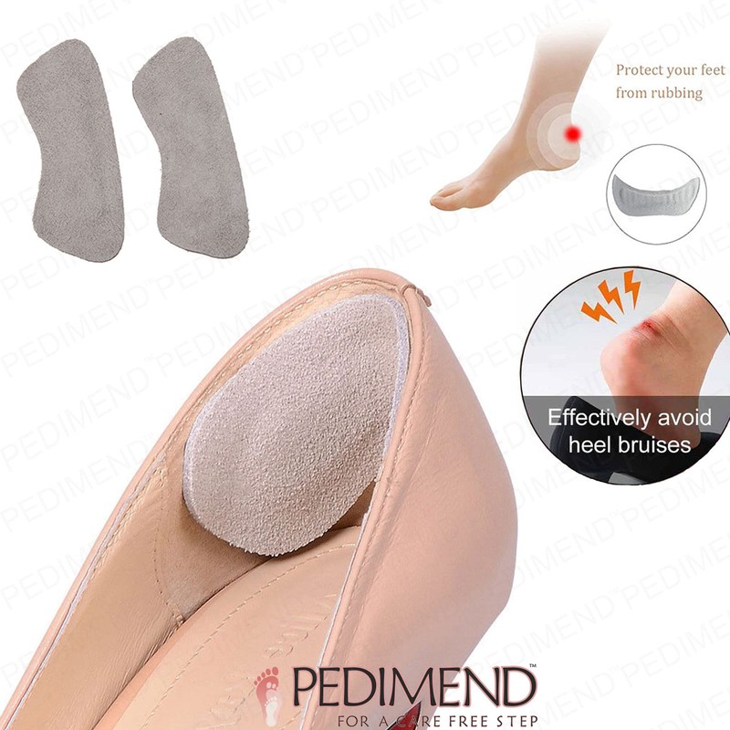 Pedimend™ Suede Leather Heel Grips Shoe Boot Comfort | Soft