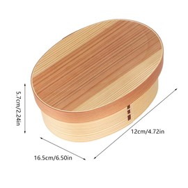 TOPINCN Bento Box Lunch Containers Stylish Traditional Japanese Bento Box with Chopsticks Wooden-Sushi