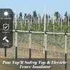 DoubleFill 12 Pcs Electric Fence Insulators and T Post Safety