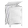 SMIBUY Double Laundry Hamper with Lid, 120L Bamboo Laundry Basket