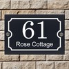 Badgemaster Layered Glass Effect Modern Anthracite Acrylic House Number Sign