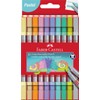 Faber-Castell Double Ended Fibre-tip Pen Set 10 x Pastel Colours