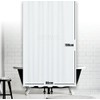 Tropik Home Narrow Width, Extra Long Grey Bathroom Fabric Shower