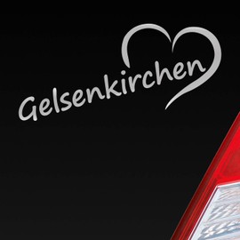 Car Sticker Gelsenkirchen Schalke 19,5x8 Heart City City Love