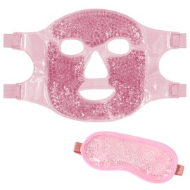 Cooling Mask Face Cooling Pads Eyes Ice Mask Ice Mask The Cooling Ice Eye Mask Can Be Used as a Hot Compress to Reduce Swelling on the Face and Dark Circles (Pink)