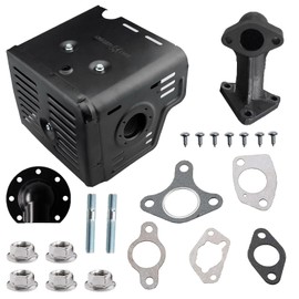 18310-ZE2-W61 Muffler Assembly Compatible with Honda GX340 11HP GX390 13HP GX420 16Hp Harbor Freight 420 Engine Water Pump Snowblower Pressure Washer Muffler Exhaust Pipe Kit