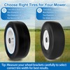 Upgrade 13x5.00-6 Flat Free Lawn Mower Tires and Wheels 3/4"