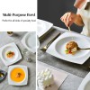Elegant White Ceramic Kitchen Plate Set for 6 Microwave Safe