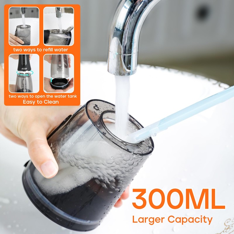 SEAGO Water Dental Flosser Cordless for Teeth, 5 Modes and