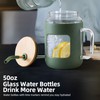 [通拓商品]50oz Glass Cup with Handle Reusable Bamboo Lids Water Bottle