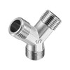 uxcell Pipe Fitting G1/2 Male Thread Y Shape 3 Way