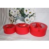 Home Garden Ornaments Red Gift Box with Lid 22/20/18cm Set