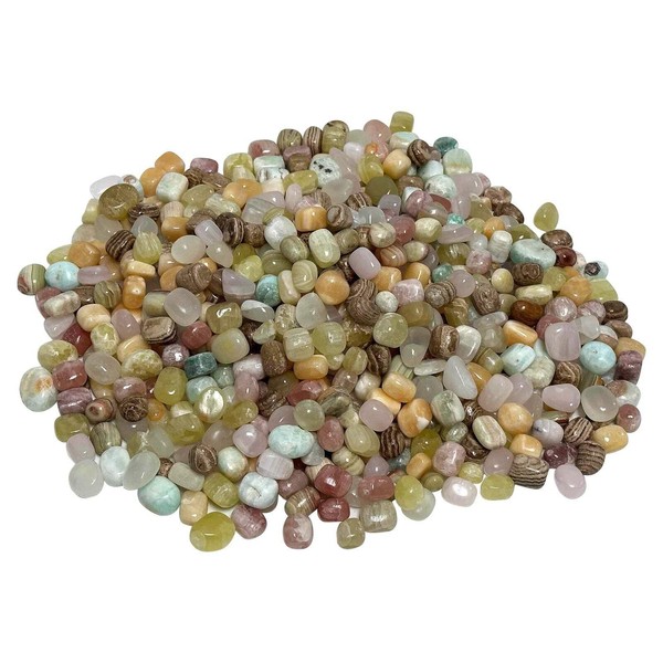 Natural Polished Mixed Calcite Gemstone Tumbled Stone 1/4 Lb