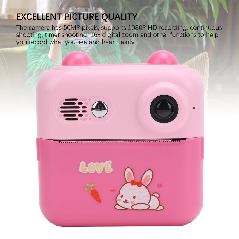 Instant Camera 50MP 1080P 16x Digital Zoom with 2.4 Inch