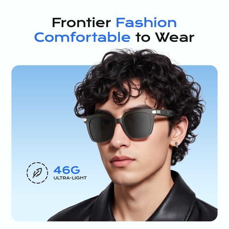 Smart Glasses,Polarized Sunglasses Built-in Mic & Bluetooth Speaker, Wireless Audio