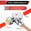 EFIELD Push Fit Tee Stop Valve 1/2" Push x 1/2"