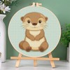 Generic Cartoon Cute Otter Easy Stamped Cross Stitch Kit for