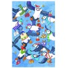 christmas puffin tea towel