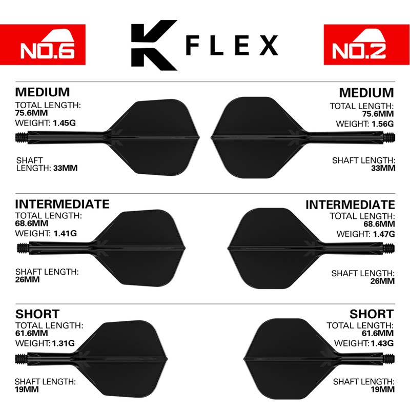 TARGET Darts K Flex Integrated Dart Flights And Shafts, No.2