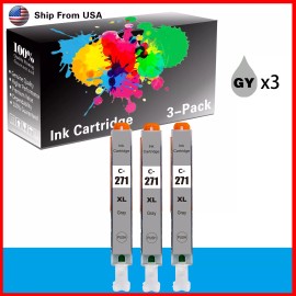 for Canon 3PK CLI271 CLI-271 Gray Ink Cartridge for Pixma TS9020 TS8020 MG7720 Printer