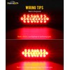 Partsam 2x Oval Brake Stop Tail Turn Sealed Marker Lights