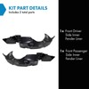 TRQ TRQ Front Inner Fender Liner Set Compatible with 2001-2002