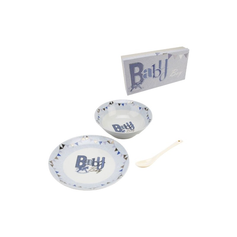 Ceramic Feeding Set Baby Boy Gift