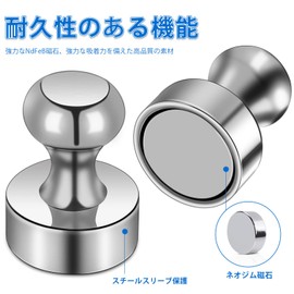 18 Neodymium Magnet Pins, Paper Photo Stickers, Refrigerator Map Magnetic Board Notice Board for Marking, Whiteboard Magnets, Strong Magnetic Sheet for Kitchen Office School Classroom Office Supplies