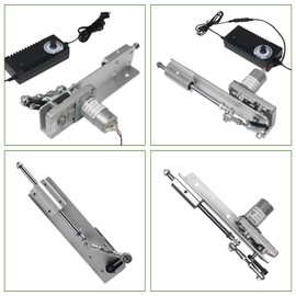 CNCTOPBAOS DC24V Reciprocating Linear Actuator Stroke 2-8CM 3 Inch,Adjustable Telescopic Rocker Arm Mechanism Gear Motor Speed Regulation Adapter 120RPM 0.78"-3.14"