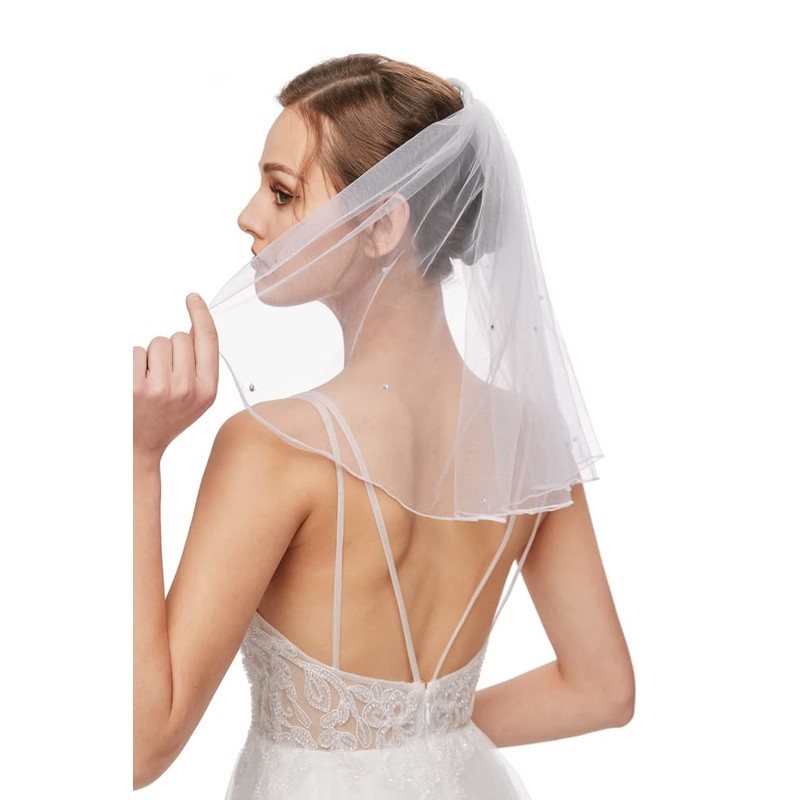 Bridal Wedding Veil Short Communion Veils for Bachelorette Party with