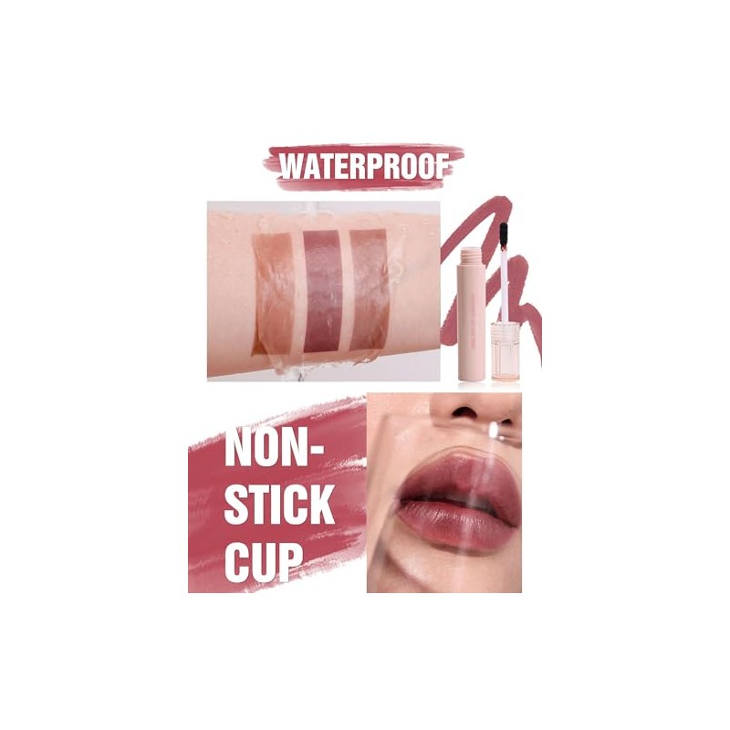 Erinde Delineador de Labios Peel off, Pintalabios Mate Resistente al