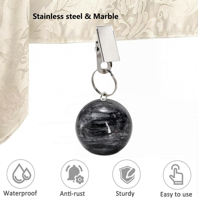 stablerice 6 Pcs Heavy Tablecloth Weights,Marble Curtain Weights with Heavy